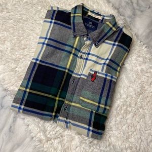 Scotch and Soda button down flannel shirt.